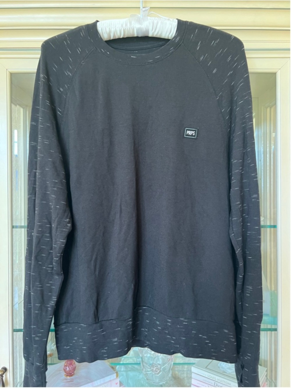 Men's PRPS Black & White Speckled Sweatshirt M